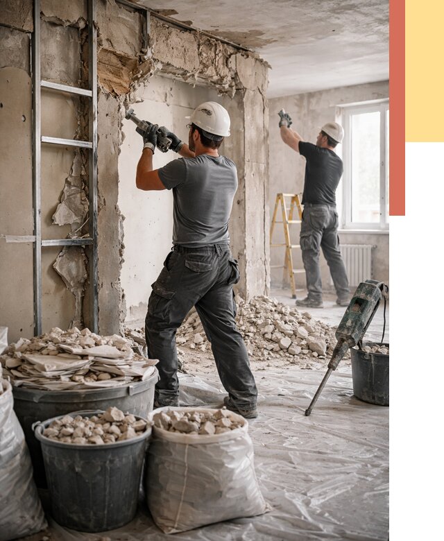 Демонтажные работы в Колпино от 2785 руб. — услуги и цена под ключ | ОТДЕЛОЧНИК-Клп