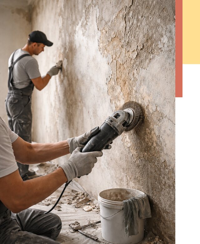 Снятие и удаление краски со стен в Колпино от 2166 руб. — ОТДЕЛОЧНИК-Клп