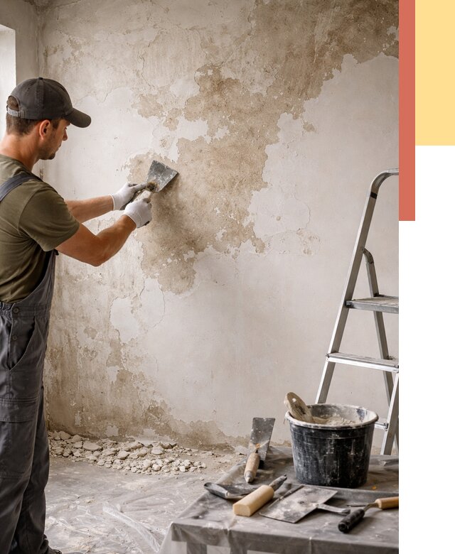 Снятие старой шпаклевки в Колпино от 1908 руб. — быстро и недорого | ОТДЕЛОЧНИК-Клп