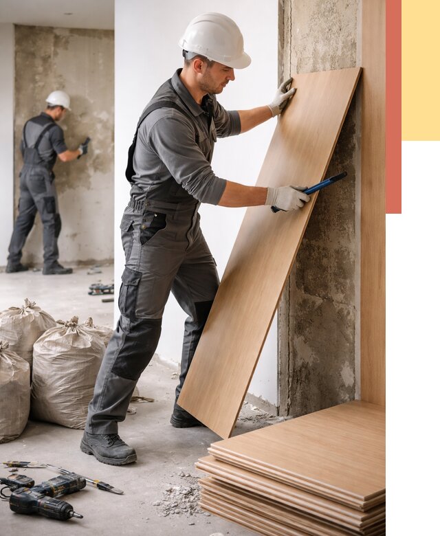 Демонтаж стеновых панелей в Колпино от 3610 руб. за м² быстро и недорого | ОТДЕЛОЧНИК-Клп