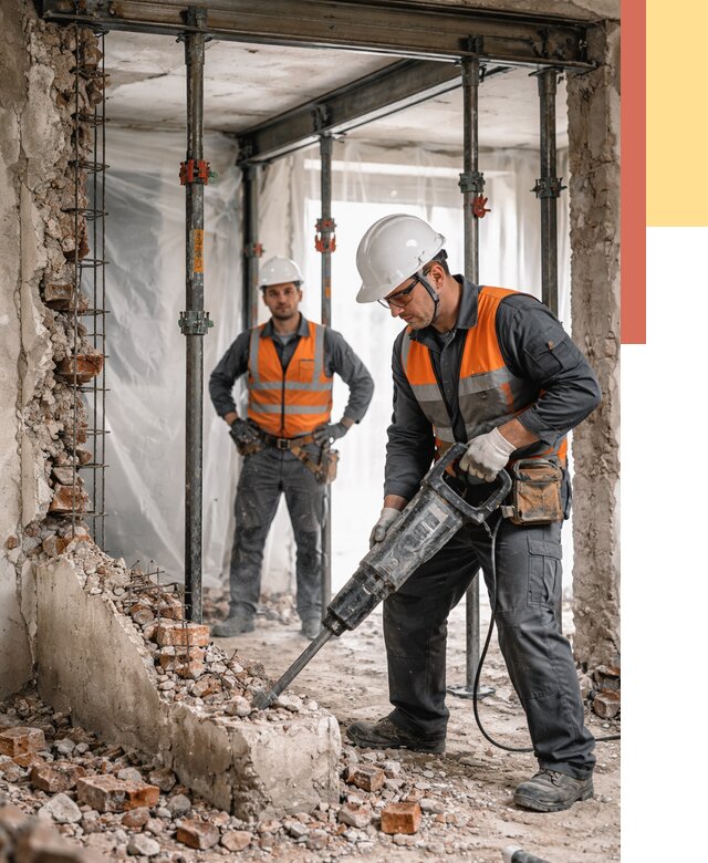 Снос несущих стен в Колпино от 10573 руб. — демонтаж несущей стены под ключ | ОТДЕЛОЧНИК-Клп