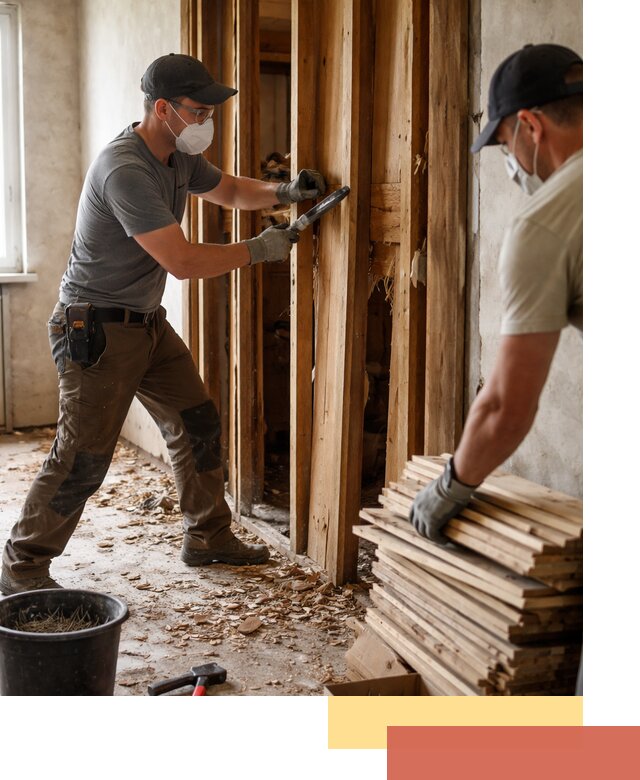 Демонтаж деревянных перегородок в Колпино быстро и аккуратно