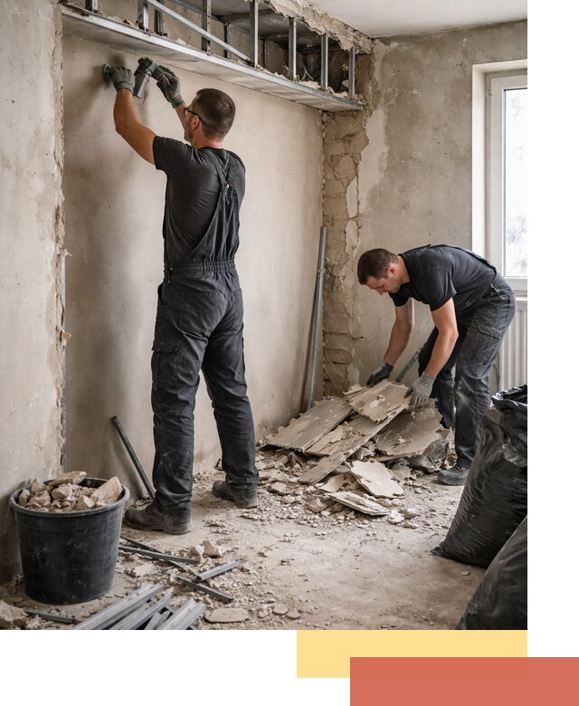 Демонтаж короба из гипсокартона в Колпино быстро и аккуратно