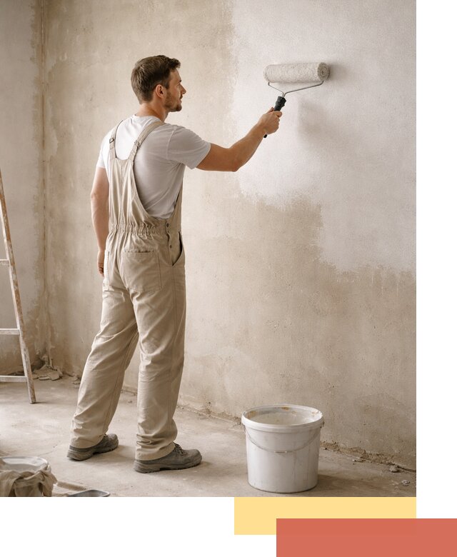 Грунтовка стен под отделку в Колпино профессиональным раствором