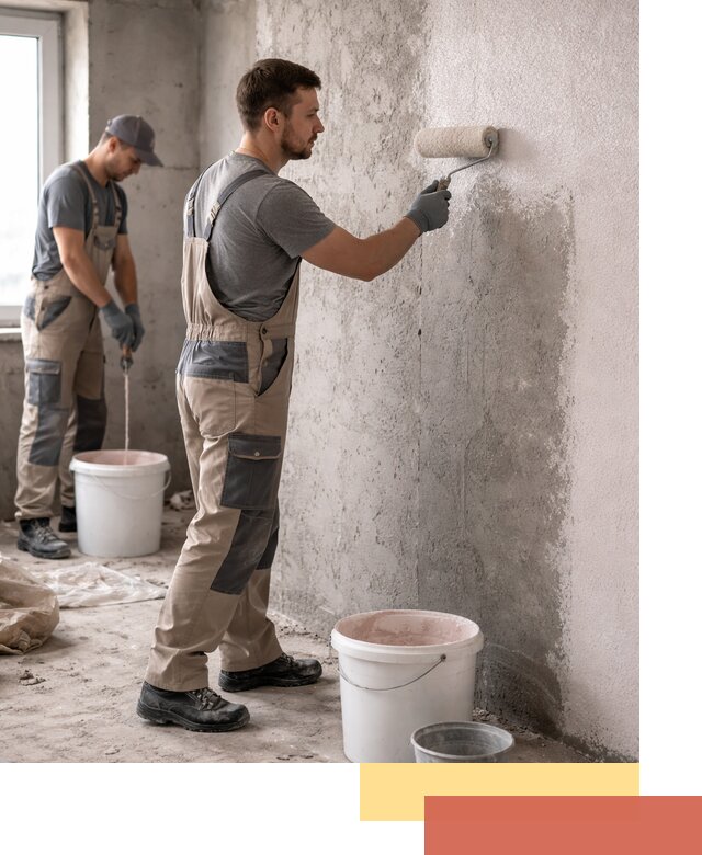 Нанесение бетоноконтакта на стены в Колпино для последующей отделки