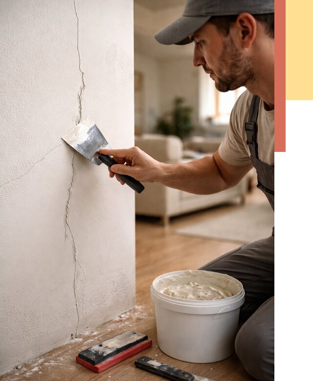 Заделка трещин и сколов в Колпино от 2527 руб. — быстро и недорого | ОТДЕЛОЧНИК-Клп