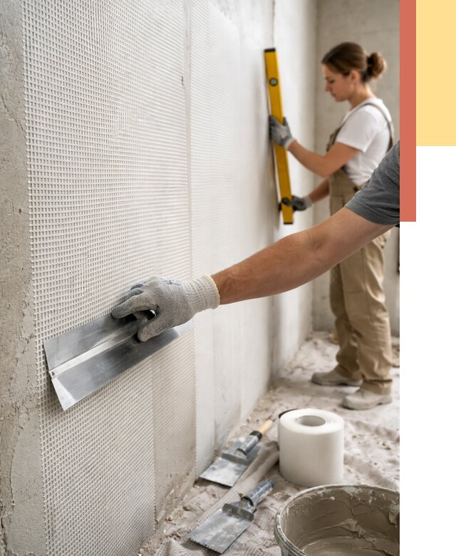 Армирование стен стеклосеткой в Колпино от 3301 руб. под ключ | ОТДЕЛОЧНИК-Клп