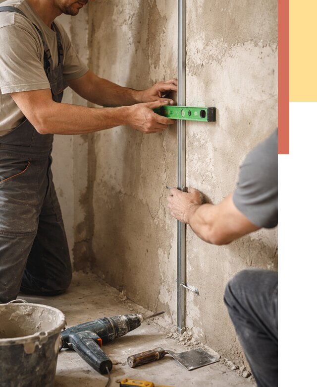 Установка штукатурных маяков в Колпино от 7221 руб. — быстро и недорого | ОТДЕЛОЧНИК-Клп