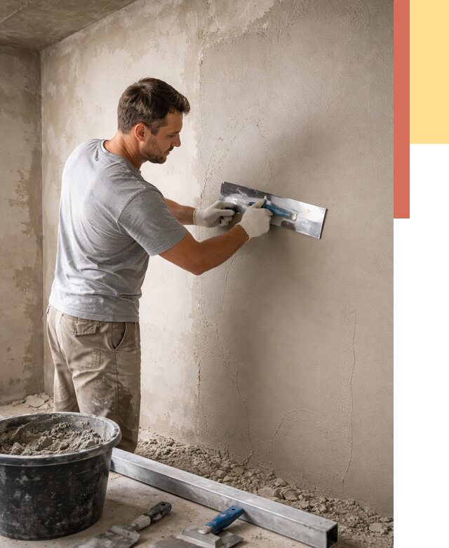 Штукатурка стен без маяков в Колпино от 7427 руб/м2 — услуги и цена | ОТДЕЛОЧНИК-Клп