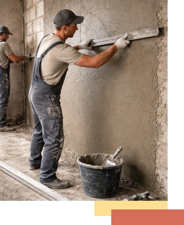 Штукатурка стен цементно-песчаная в Колпино профессионально