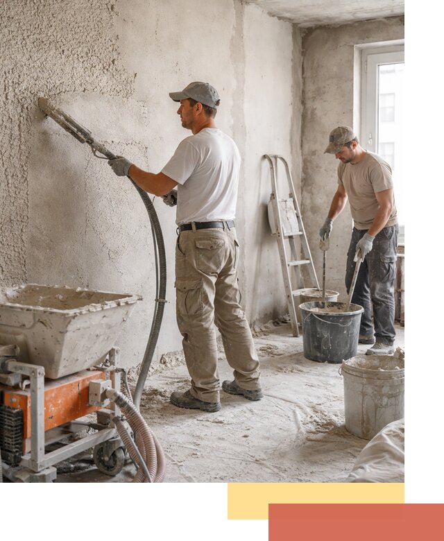 Машинная штукатурка стен в Колпино — быстро и качественно