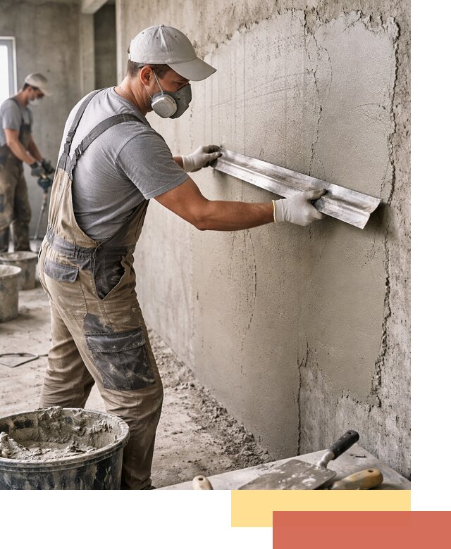 Штукатурка бетонных стен в Колпино качественно и долговечно