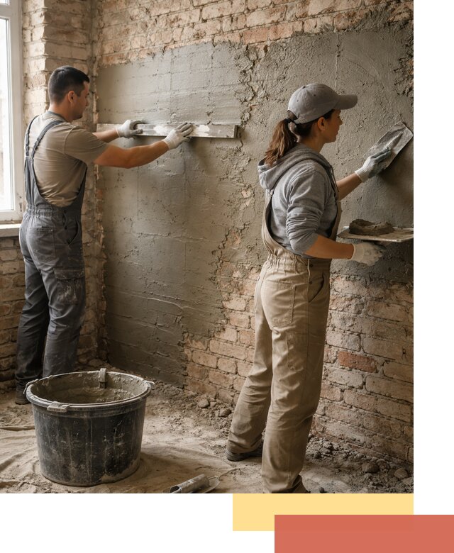 Штукатурка кирпичных стен в Колпино — качественно и надежно