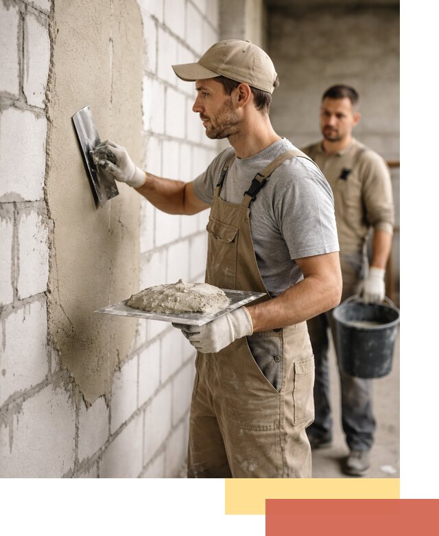 Штукатурка стен из газобетона в Колпино под ключ