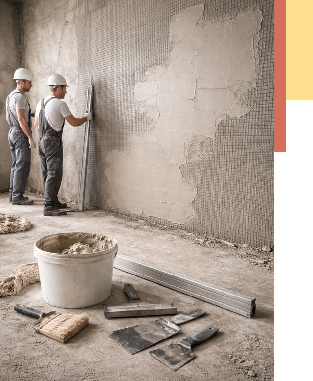 Штукатурка стен по сетке в Колпино от 5673 руб./м2 — быстро и недорого | ОТДЕЛОЧНИК-Клп