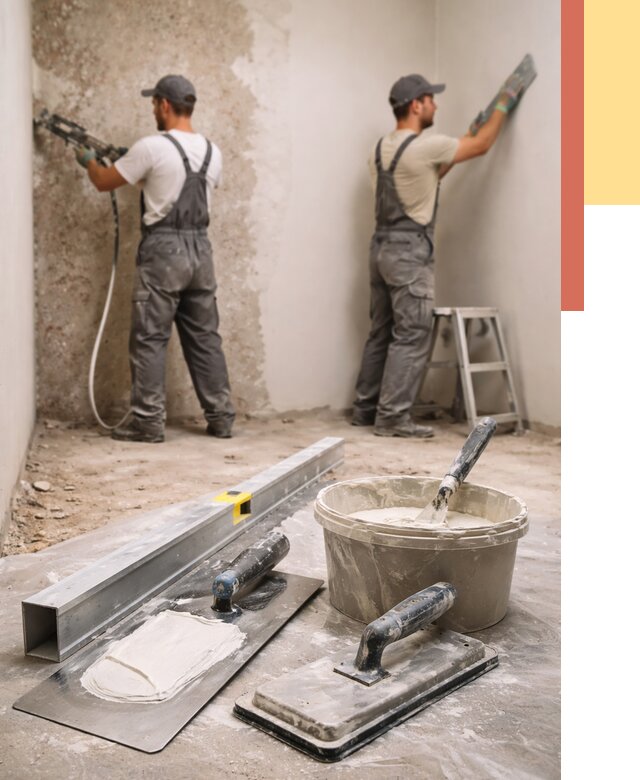 Штукатурка стен под обои в Колпино от 4642 руб./м2 — выравнивание под обои | ОТДЕЛОЧНИК-Клп