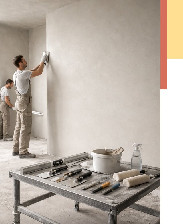 Штукатурка стен под покраску в Колпино от 4642 руб./м² — качественно и недорого | ОТДЕЛОЧНИК-Клп