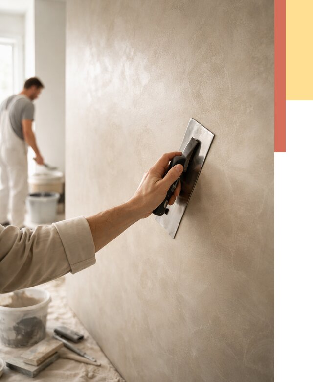 Венецианская штукатурка в Колпино от 3610 руб/м² — нанесение стен под ключ | ОТДЕЛОЧНИК-Клп