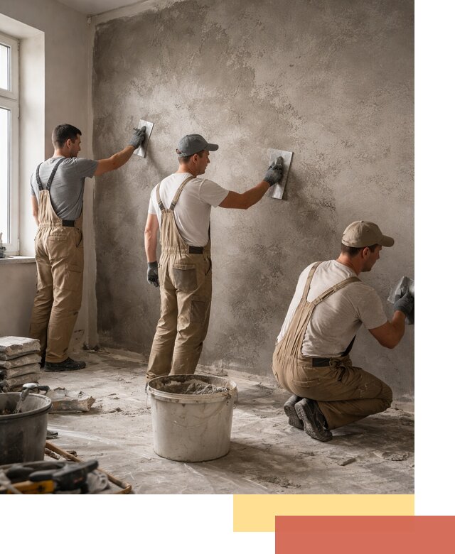 Декоративная штукатурка под бетон в Колпино для стен и потолков