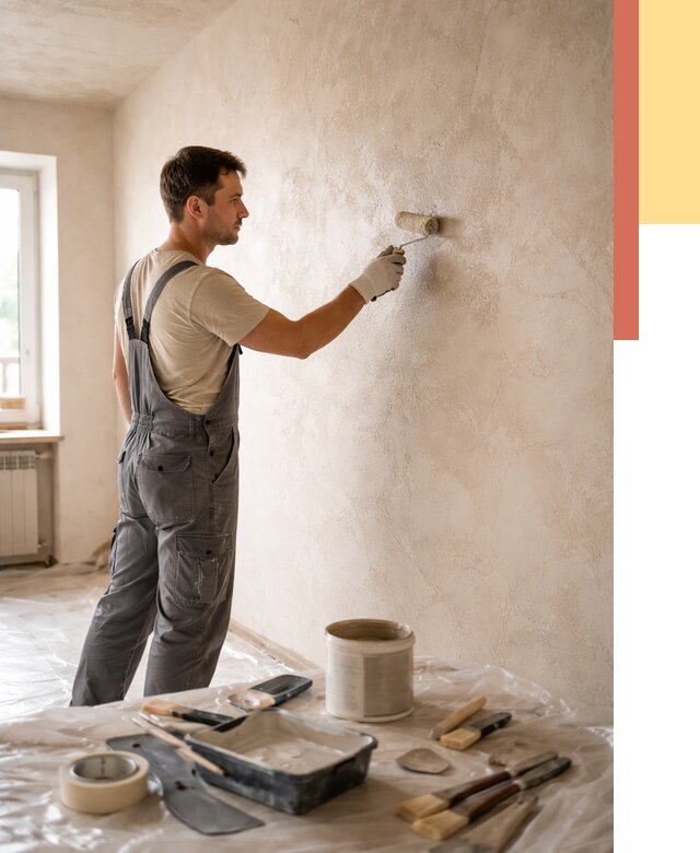 Нанесение лессирующей краски по декоративке в Колпино от 1805 руб. | ОТДЕЛОЧНИК-Клп