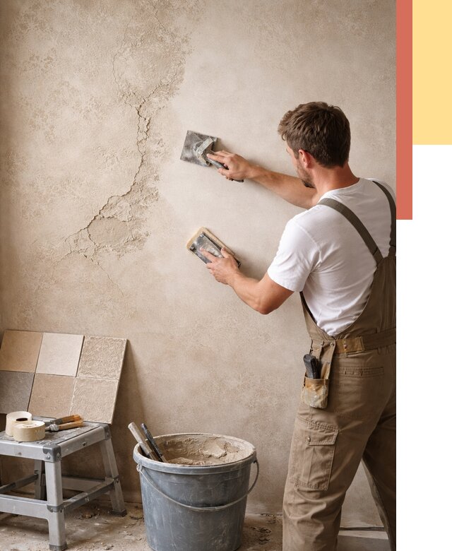 Ремонт декоративной штукатурки в Колпино от 4642 руб. под ключ | ОТДЕЛОЧНИК-Клп