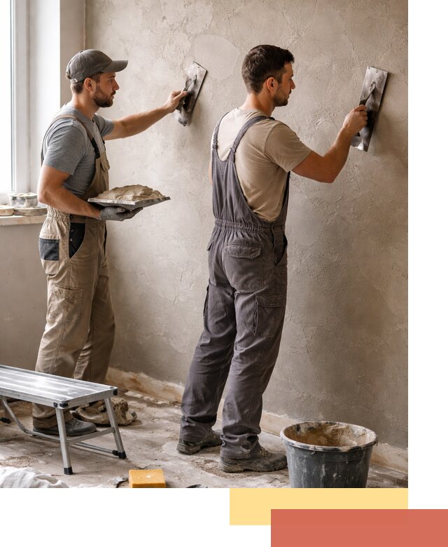 Ремонт декоративной штукатурки и восстановление фактуры в Колпино