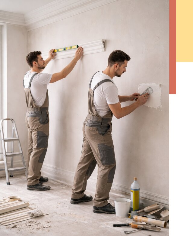 Монтаж лепнины на стены в Колпино от 4642 руб. — недорого, быстро | ОТДЕЛОЧНИК-Клп