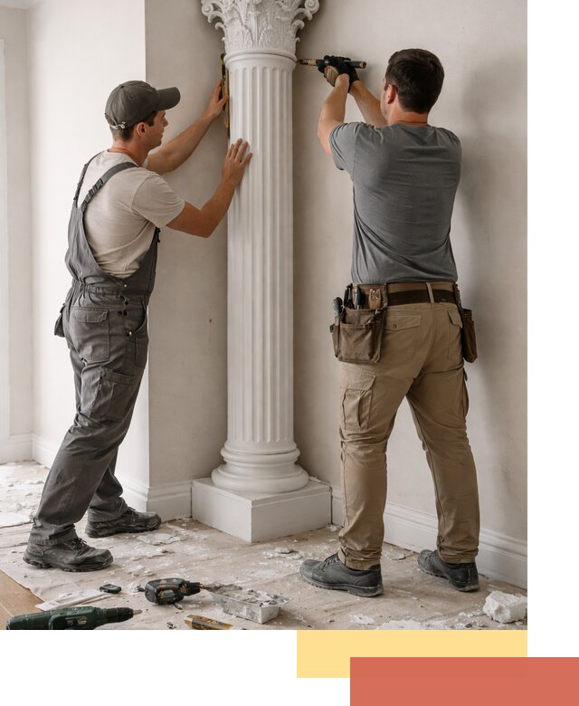 Установка декоративных колонн в Колпино под ключ