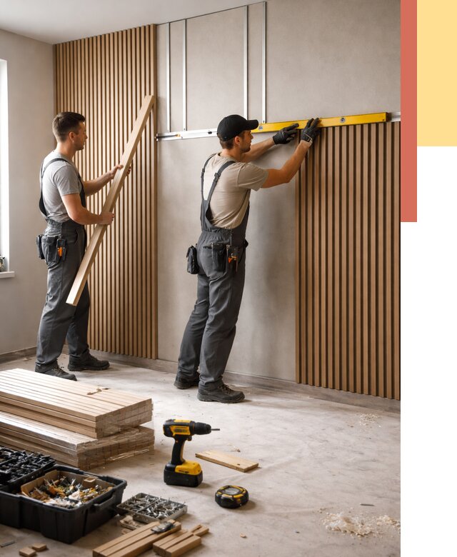 Монтаж реечных панелей на стены в Колпино от 1238 руб. — быстро и недорого | ОТДЕЛОЧНИК-Клп