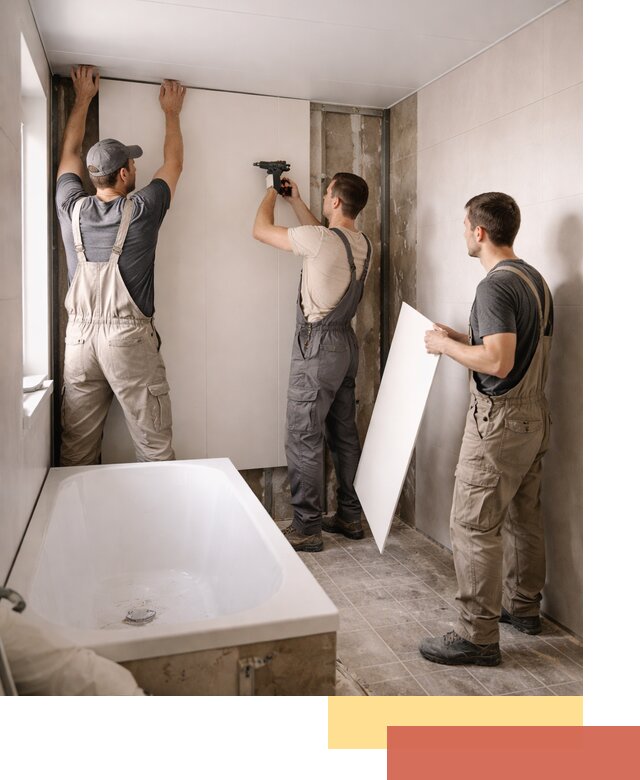 Отделка ванной панели ПВХ профессионально в Колпино