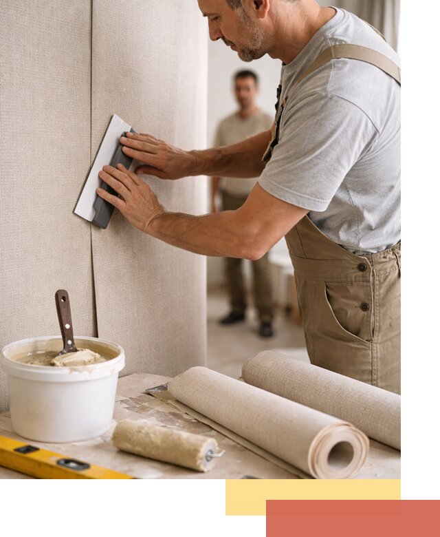 Поклейка текстильных обоев в Колпино профессионально и аккуратно