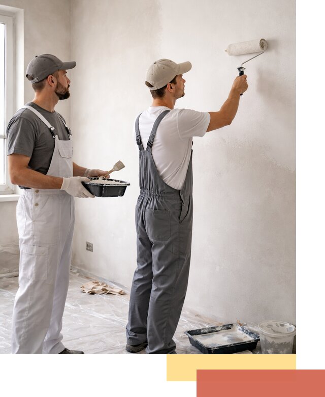 Покраска стен водоэмульсионной краской в Колпино