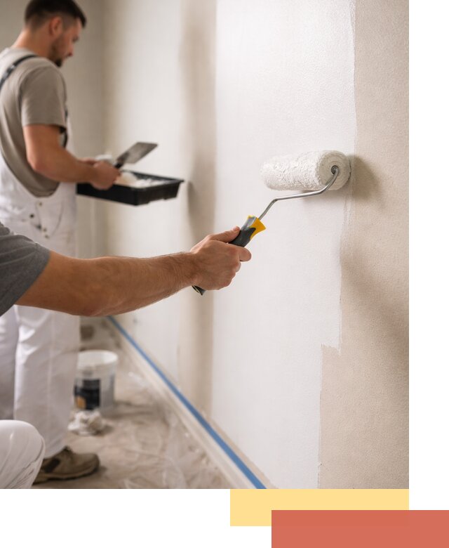 Покраска стен акриловой краской профессионально в Колпино