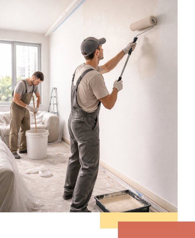 Покраска стен в офисе в Колпино — быстрый и качественный ремонт