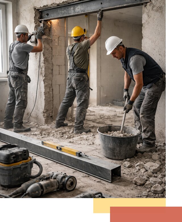 Создание проемов в стенах и несущих конструкциях в Колпино