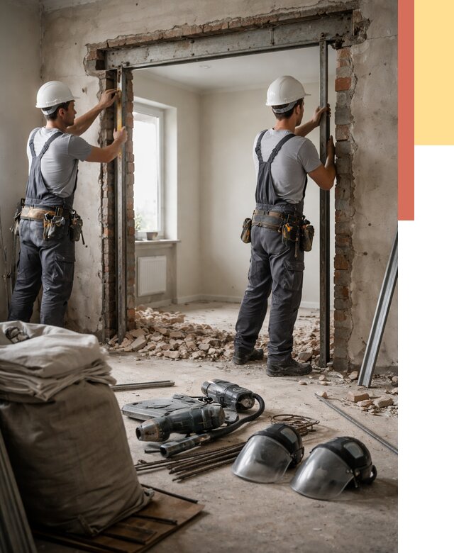 Расширение дверного проема в Колпино от 12894 руб. под ключ | ОТДЕЛОЧНИК-Клп