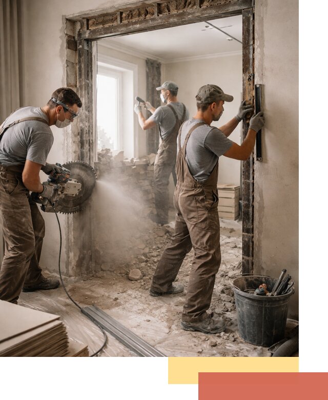 Расширение дверного проема под установку новой двери в Колпино