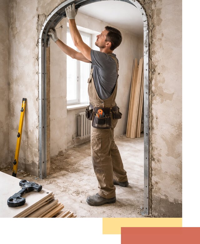 Устройство арочного проема в Колпино под ключ