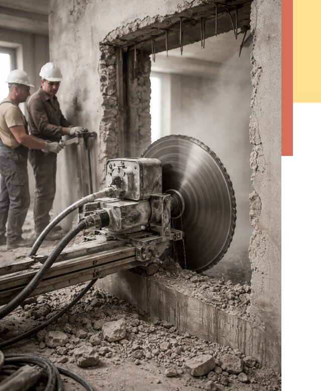 Алмазная резка проемов в Колпино от 4642 руб. быстро и недорого | ОТДЕЛОЧНИК-Клп