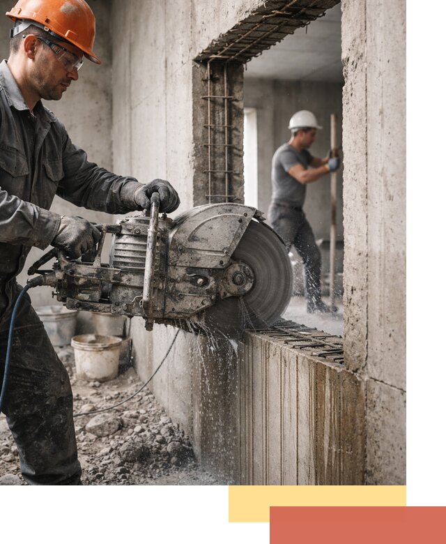 Алмазная резка проемов в Колпино быстро и точно