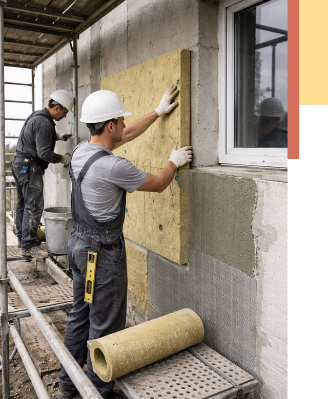 Утепление стен в Колпино от 4435 руб. под ключ — быстро и недорого | ОТДЕЛОЧНИК-Клп