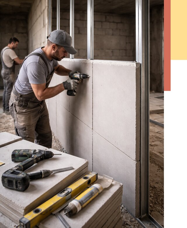 Кладка влагостойких перегородок ПГП в Колпино от 1238 руб. под ключ | ОТДЕЛОЧНИК-Клп