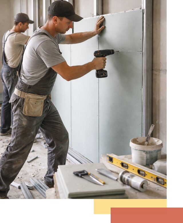 Кладка влагостойких перегородок ПГП в Колпино