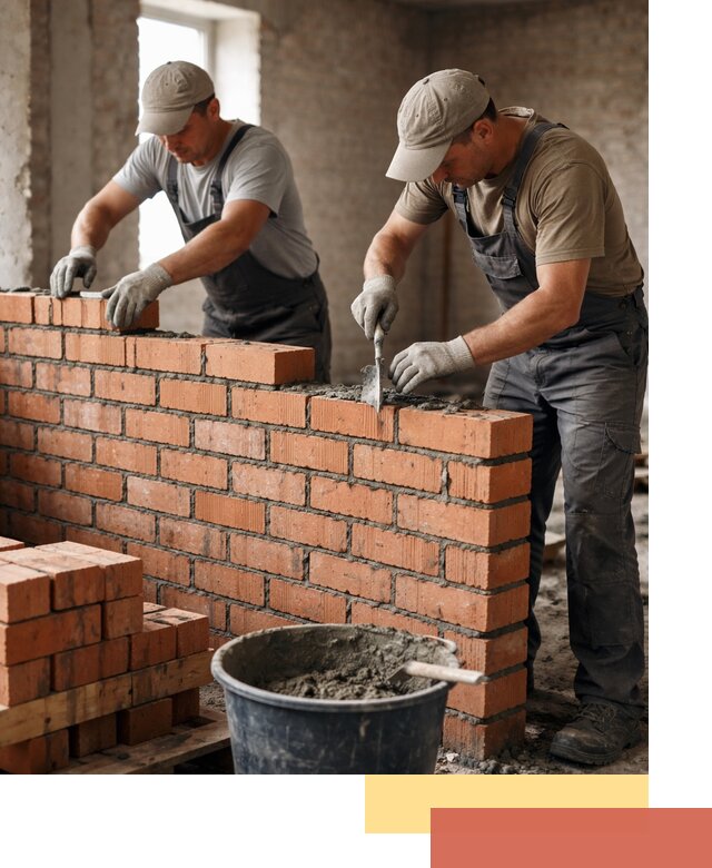 Кладка кирпичных перегородок под ключ в Колпино