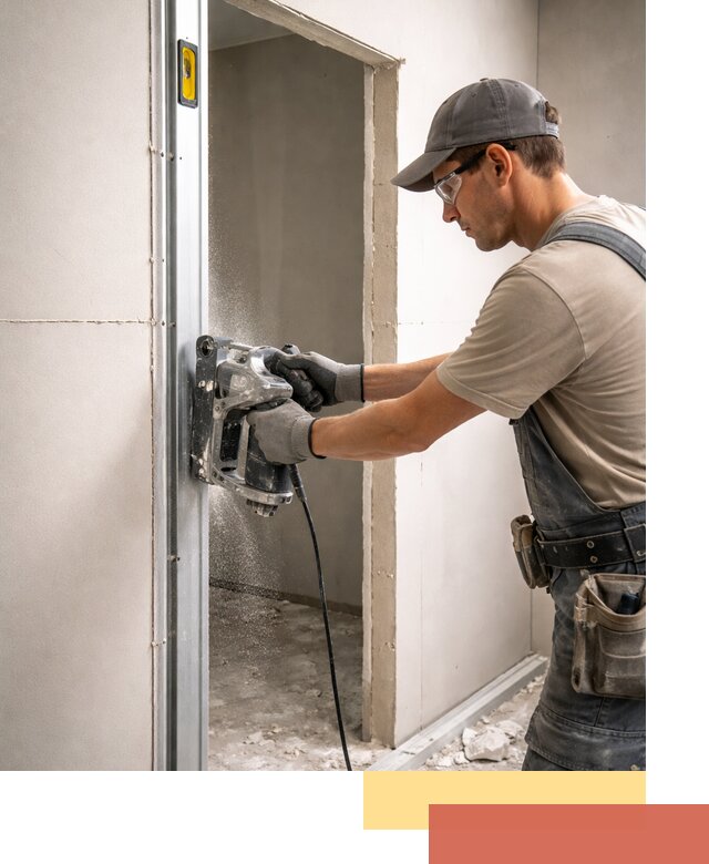 Устройство дверного проема в перегородке в Колпино