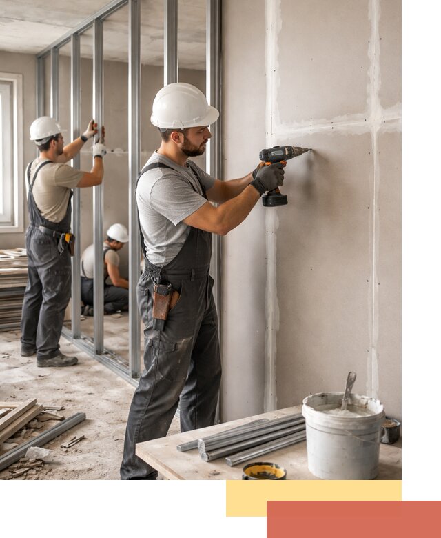 Перегородки из огнестойкого гипсокартона в Колпино под ключ