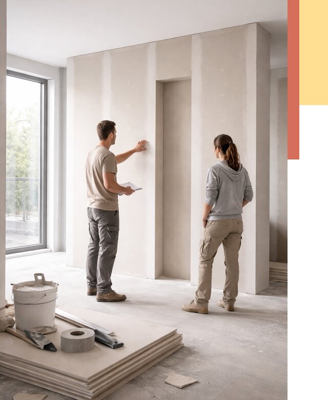 Зонирующая перегородка из гипсокартона в Колпино от 2888 руб. под ключ | ОТДЕЛОЧНИК-Клп