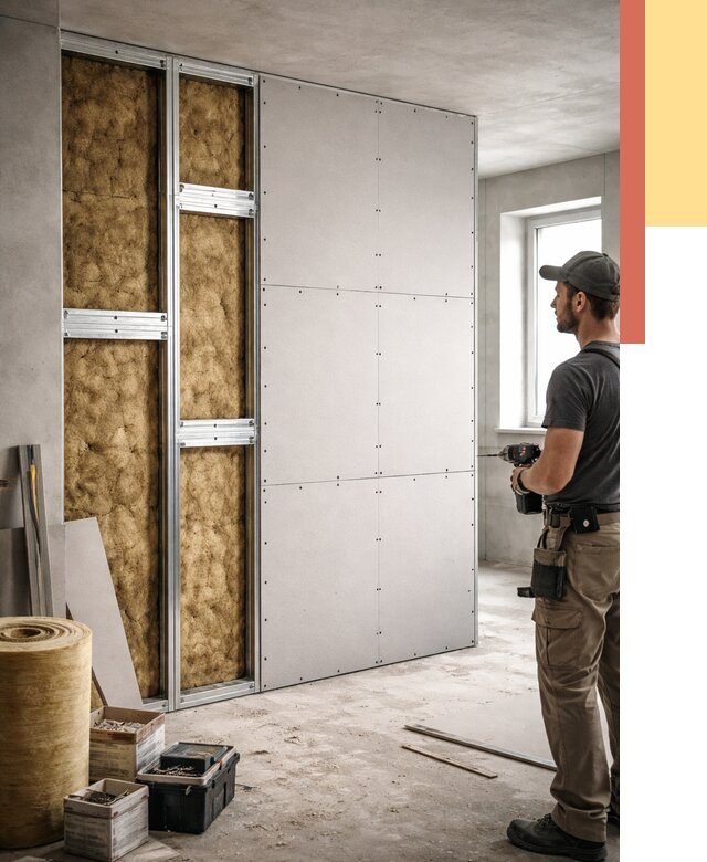 Усиленная перегородка под навеску в Колпино от 13203 руб. — монтаж под ключ | ОТДЕЛОЧНИК-Клп