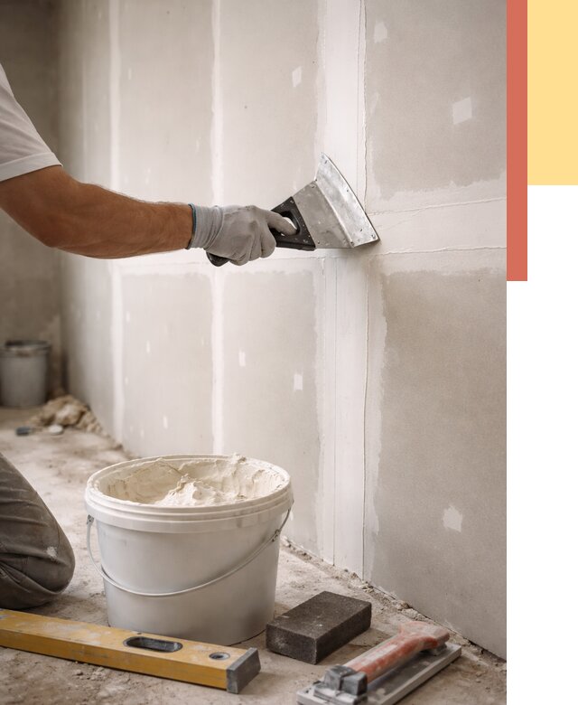 Шпаклевка перегородок из гипсокартона в Колпино от 2579 руб. — услуги ОТДЕЛОЧНИК-Клп