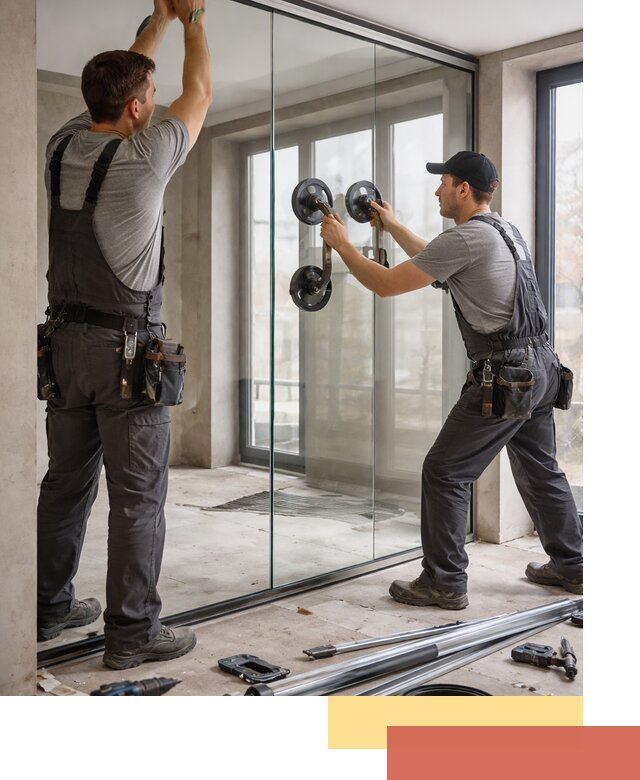 Цельностеклянные перегородки под ключ в Колпино